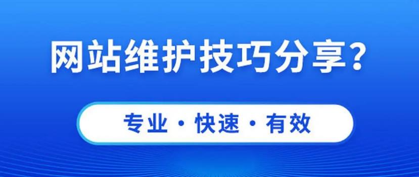 网站维护技巧分享